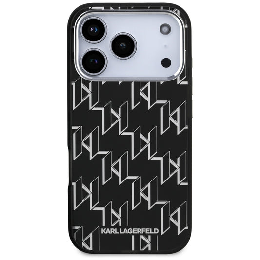 MagSafe Case for Apple iPhone 17 Pro, Karl Lagerfeld, IML KL Monogram, Black