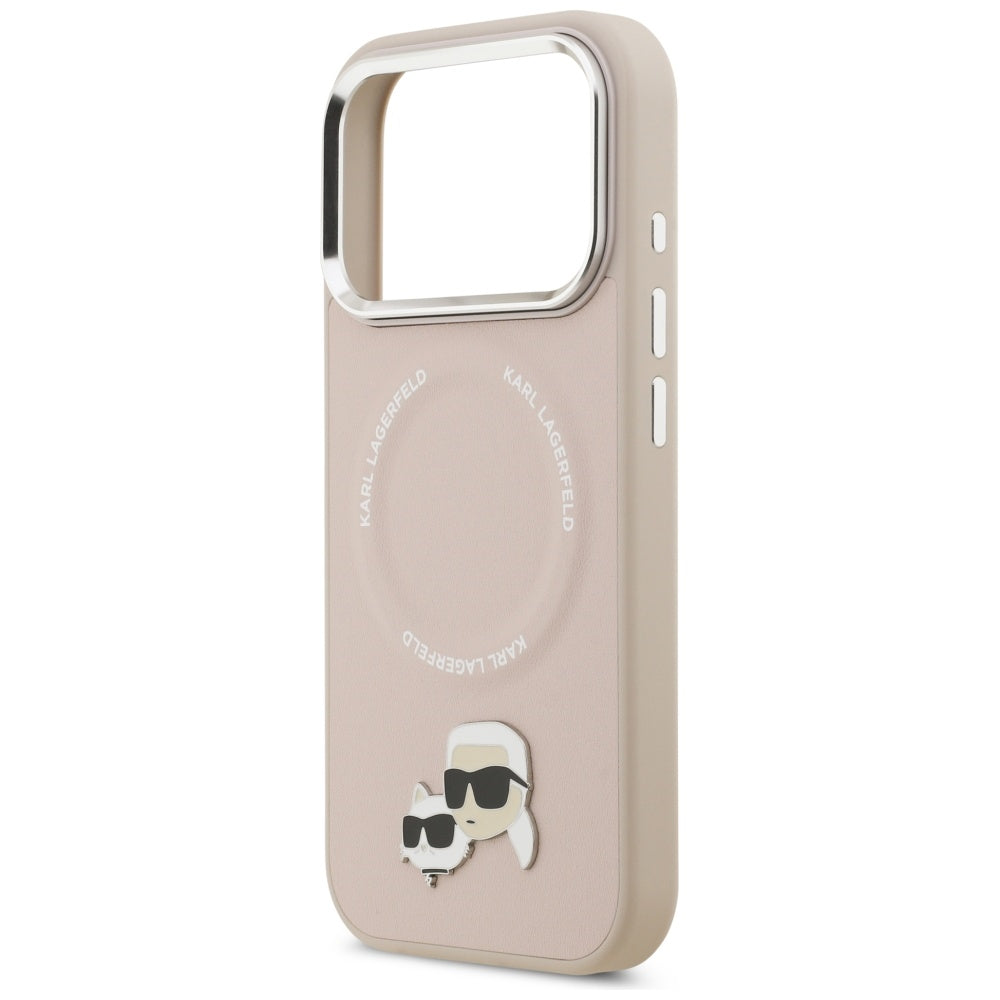 MagSafe Case for Apple iPhone 17 Pro, Karl Lagerfeld, Karl & Choupette Pins, Pink