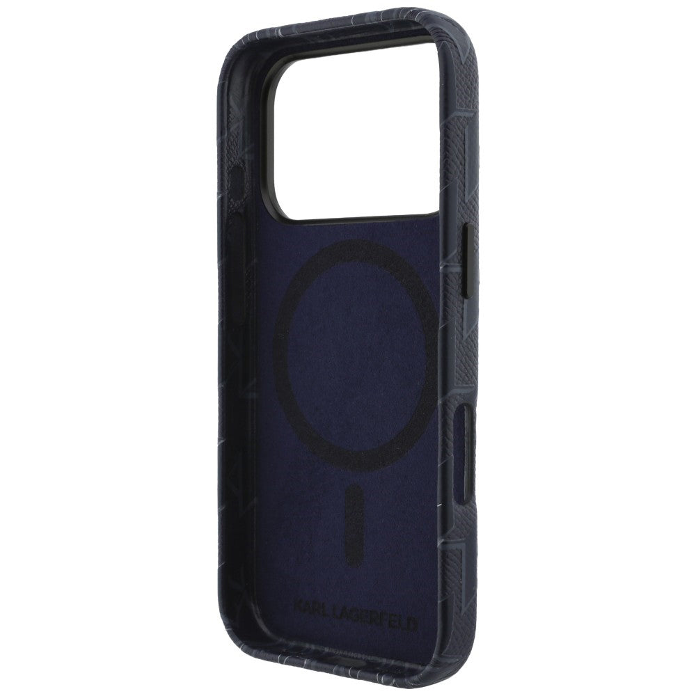 MagSafe Case for Apple iPhone 17 Pro, Karl Lagerfeld, KL Monogram Logo, Blue