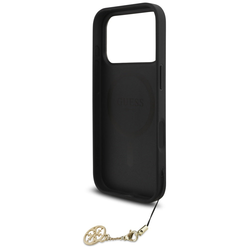 MagSafe Case for Apple iPhone 17 Pro Max, Guess, 4G Charm Cradle, Black