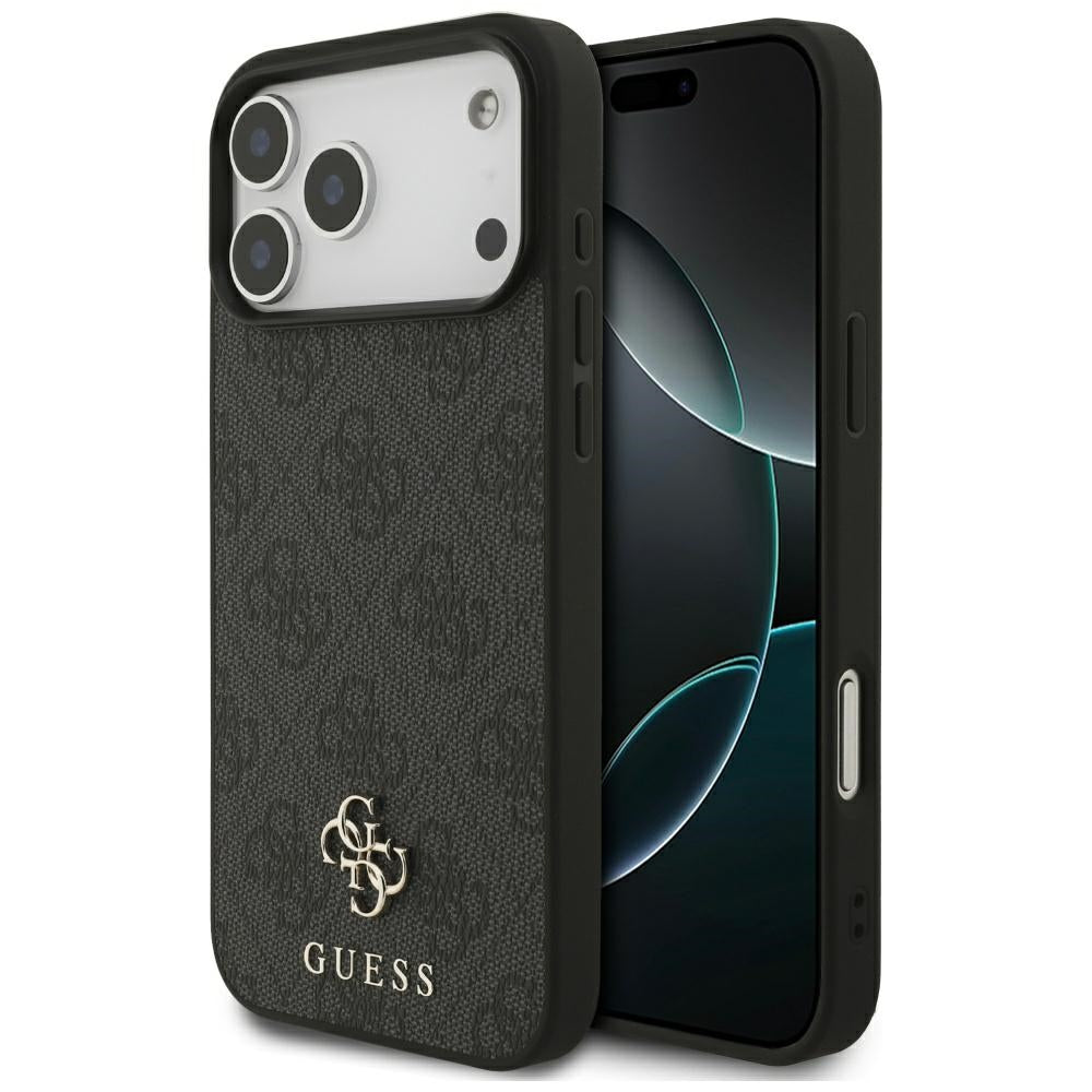 MagSafe Case for Apple iPhone 17 Pro Max, Guess, 4G Small and Classic Logo, Black