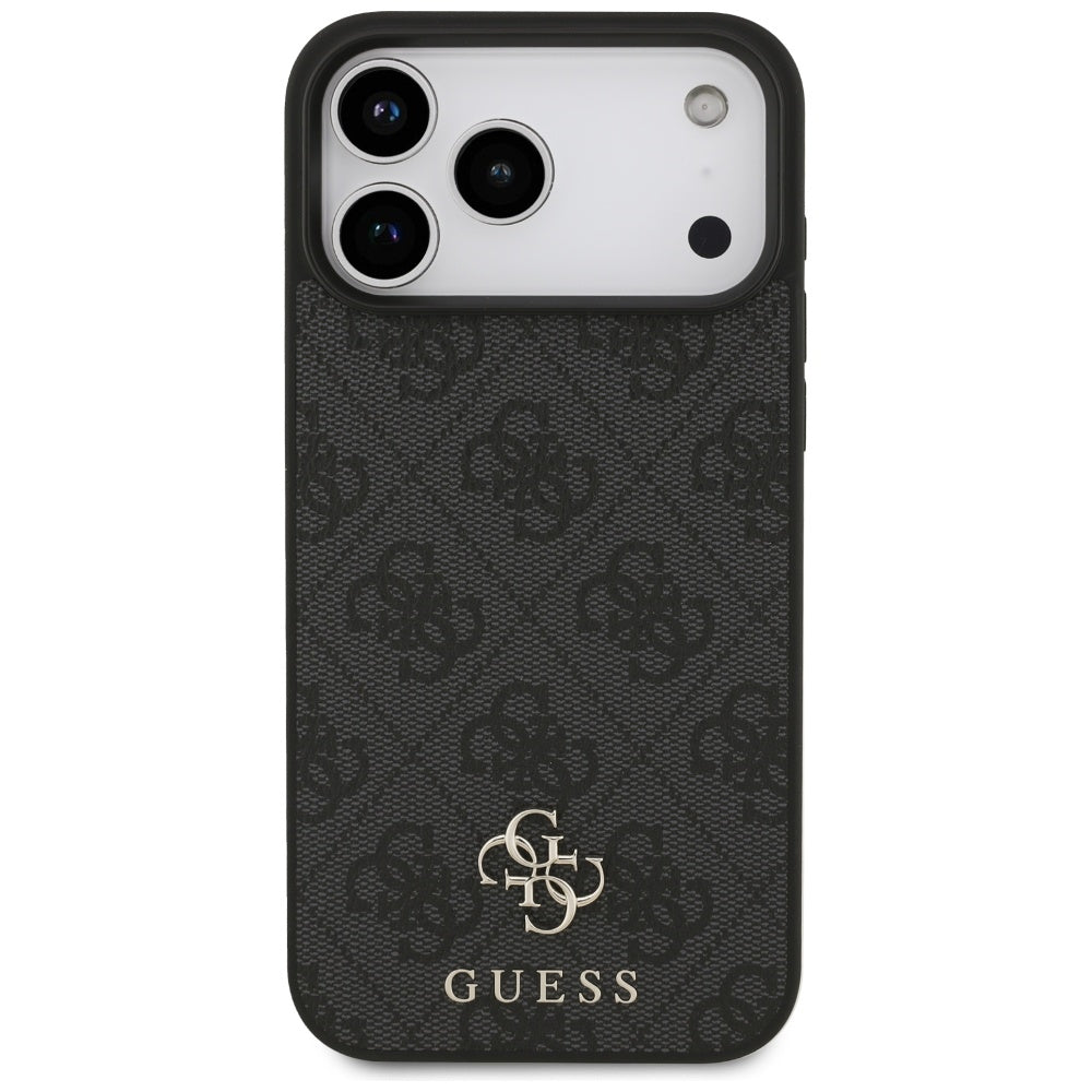 MagSafe Case for Apple iPhone 17 Pro Max, Guess, 4G Small and Classic Logo, Black