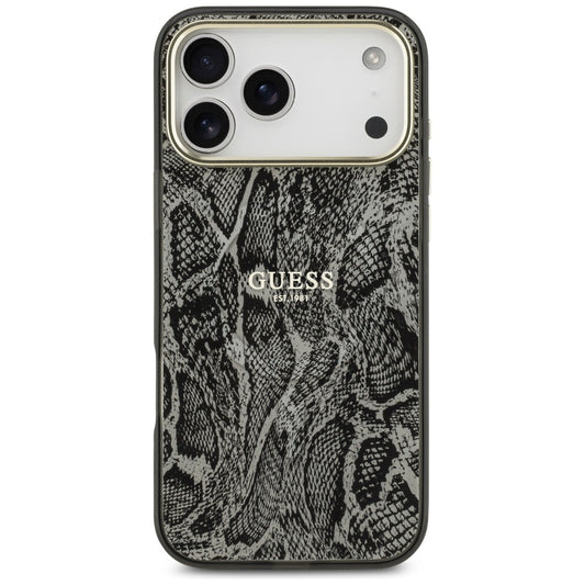 MagSafe Case for Apple iPhone 17 Pro Max, Guess, Python Pattern, Black