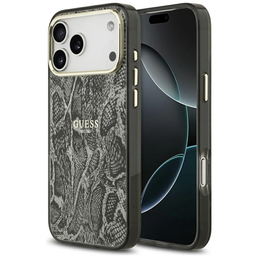 MagSafe Case for Apple iPhone 17 Pro Max, Guess, Python Pattern, Black
