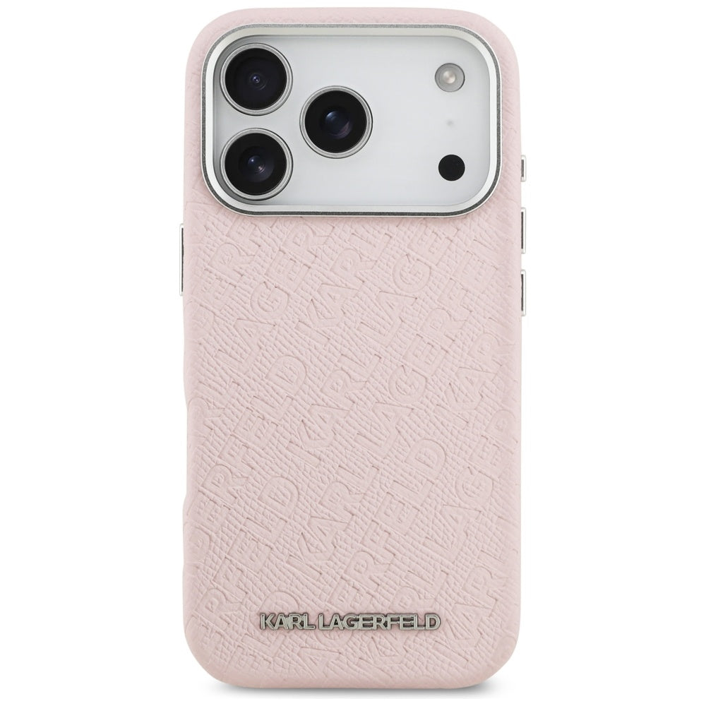 MagSafe Case for Apple iPhone 17 Pro Max, Karl Lagerfeld, FW Stamped Karl, Pink