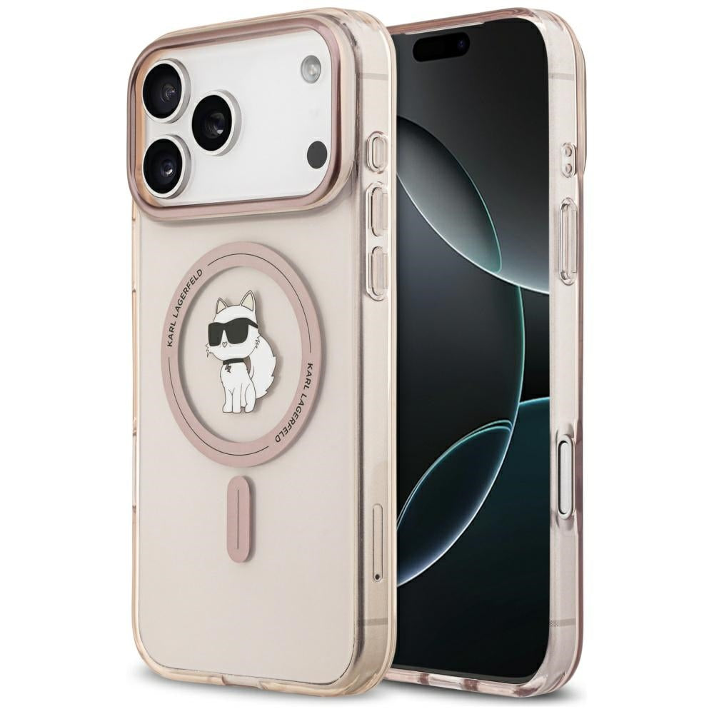 MagSafe Case for Apple iPhone 17 Pro Max, Karl Lagerfeld, IML Choupette, Pink