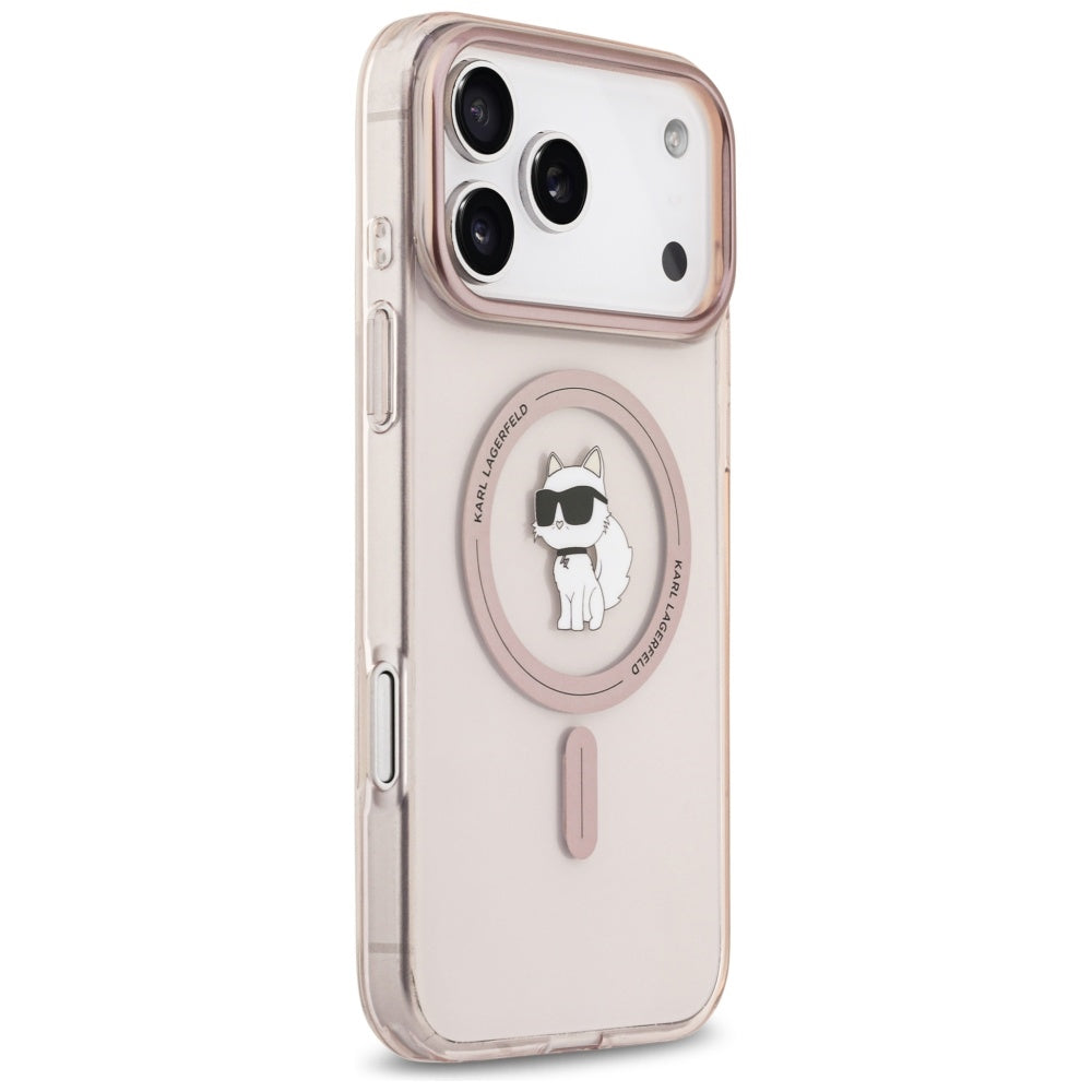 MagSafe Case for Apple iPhone 17 Pro Max, Karl Lagerfeld, IML Choupette, Pink