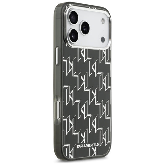 MagSafe Case for Apple iPhone 17 Pro Max, Karl Lagerfeld, IML KL Monogram, Black