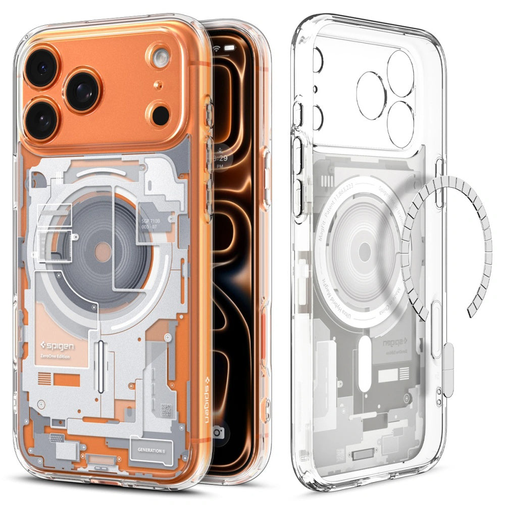 MagSafe Case for Apple iPhone 17 Pro Max, Spigen, Ultra Hybrid Zero One, White ACS10287