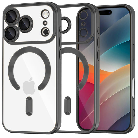 MagSafe Case for Apple iPhone 17 Pro Max, Techsuit, Luxury Crystal, Black