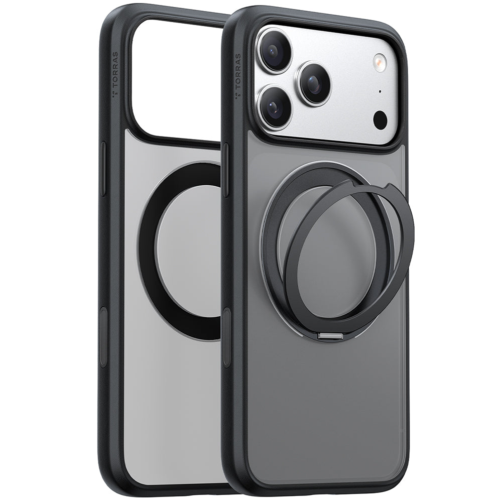 MagSafe Case for Apple iPhone 17 Pro, Torras, Ostand Pro, Black