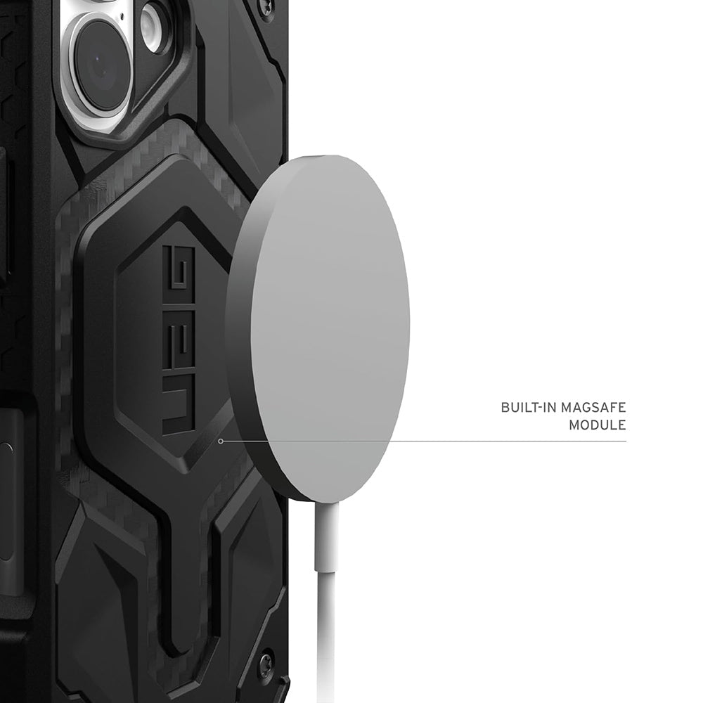 MagSafe Case for Apple iPhone 17 Pro, Urban Armor Gear, Monarch Pro Carbon, Black