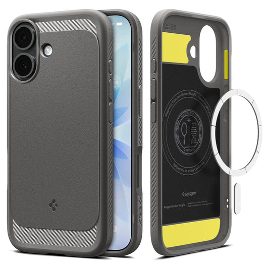 MagSafe Case for Apple iPhone 17, Spigen, Rugged Armor, Gray