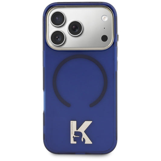 MagSafe Case for Apple iPhone 18 Pro / 17 Pro, Karl Lagerfeld, IML Karl Head Logo, Blue