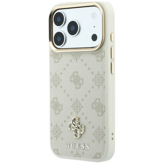 MagSafe Case for Apple iPhone 18 Pro Max / 17 Pro Max, Guess, Peony 4G Small Logo, Beige