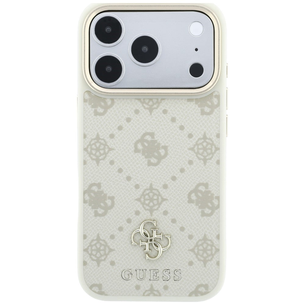 MagSafe Case for Apple iPhone 18 Pro Max / 17 Pro Max, Guess, Peony 4G Small Logo, Beige