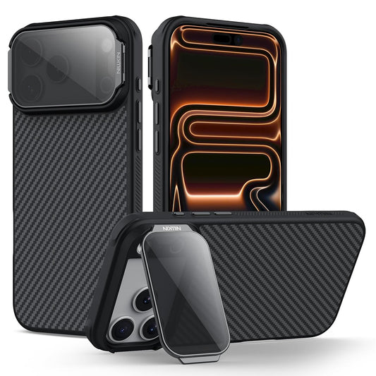 MagSafe Case for Apple iPhone 18 Pro Max / 17 Pro Max, Nillkin, CarboProp with Transparent Black Lens Cover, Black