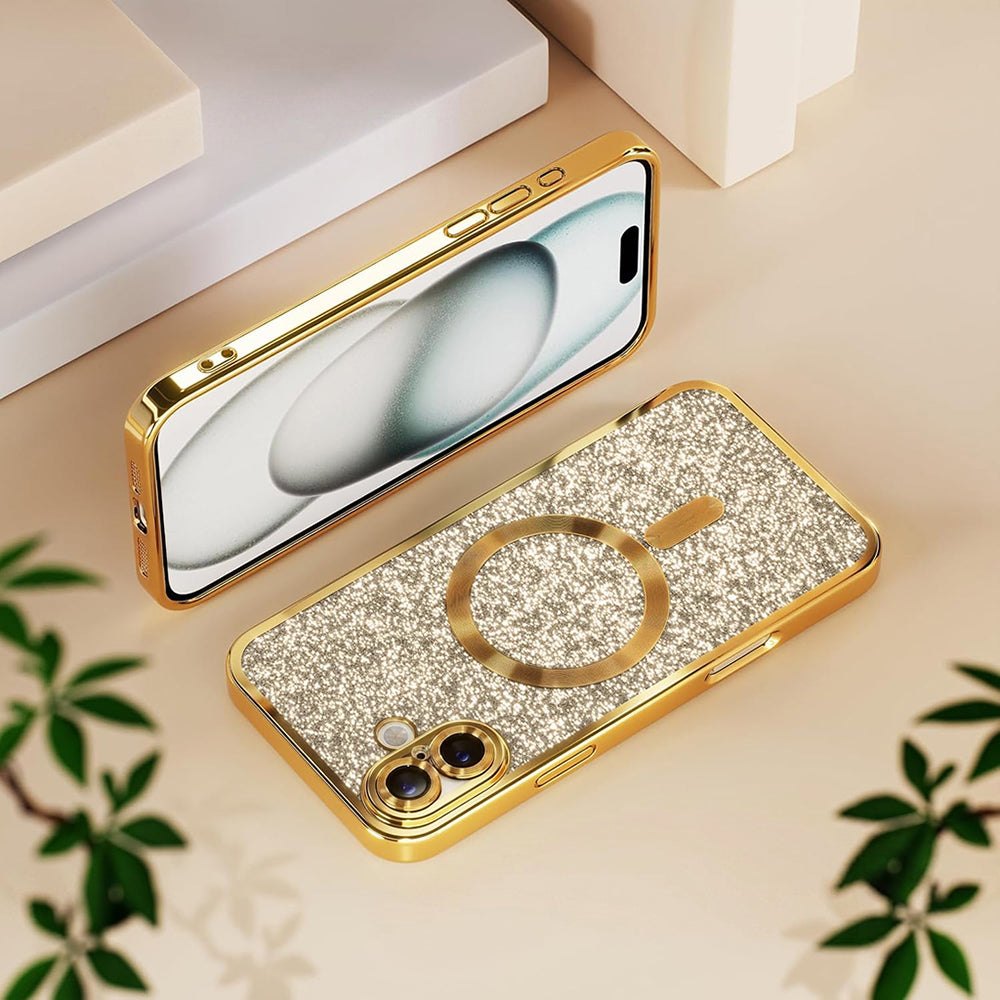 MagSafe Case for Apple iPhone 18 Pro Max / 17 Pro Max, Techsuit, Luxury Glitter, Light Purple
