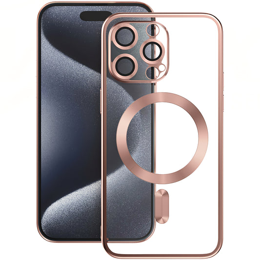 MagSafe Case for Samsung Galaxy S24 Ultra S928, Vmax, Electroplating, Gold Pink