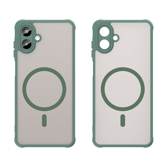 MagSafe Case for Samsung Galaxy A07 4G A075, Techsuit, HaloFrost II, Green
