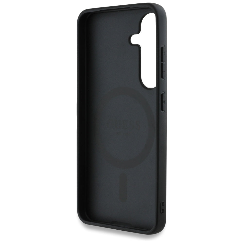 MagSafe Case for Samsung Galaxy S25 S931, Guess, 4G Circle Classic Logo, Blue