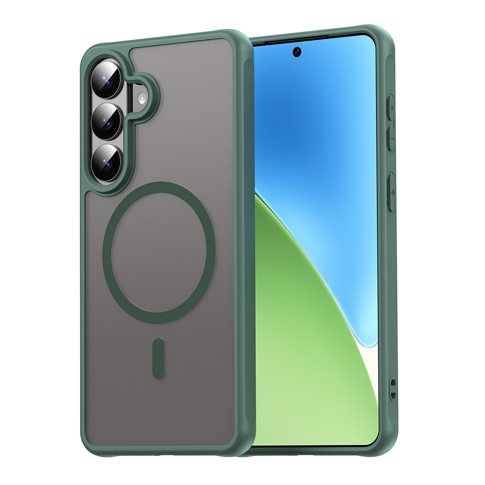 MagSafe Case for Samsung Galaxy S26 Plus, Techsuit, HaloFrost II, Green