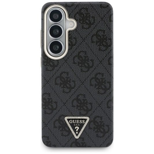 MagSafe Case for Samsung Galaxy S26 S942, Guess, 4G Triangle Logo, Black