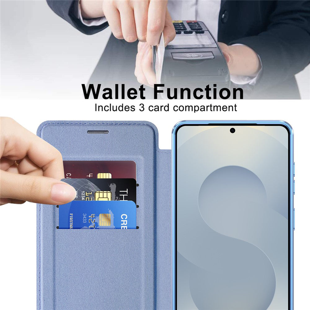 MagSafe Case for Samsung Galaxy S26 S942, Techsuit, SmartMag Book, Blue