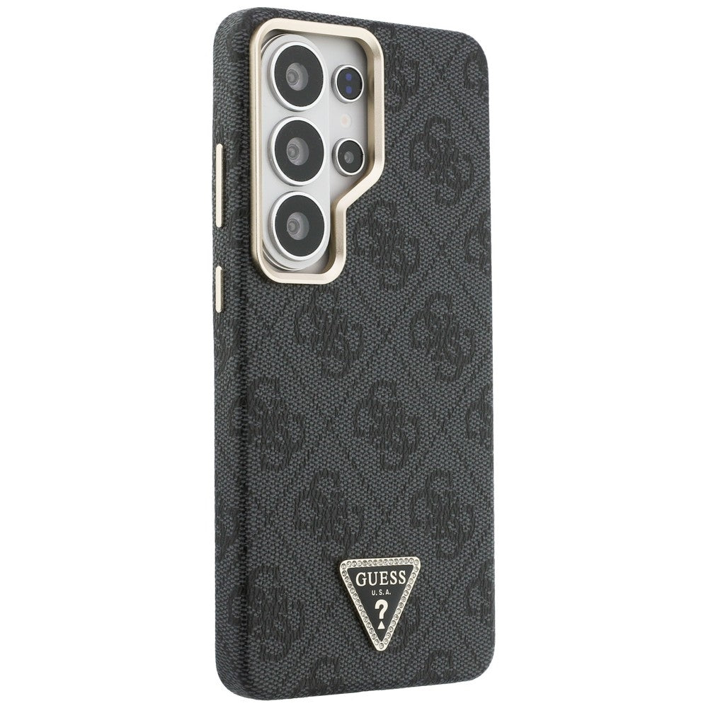 MagSafe Case for Samsung Galaxy S26 Ultra S948, Guess, 4G Triangle Logo, Black