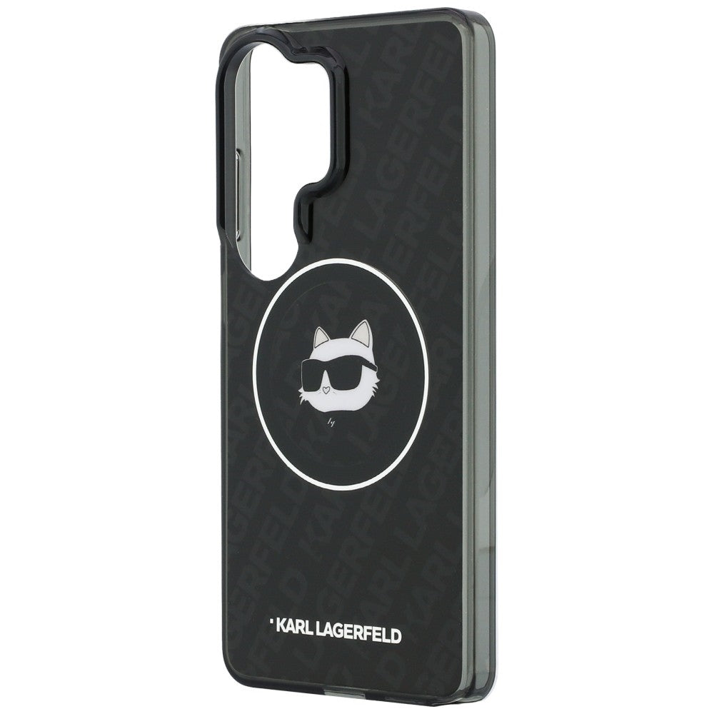MagSafe Case for Samsung Galaxy S26 Ultra S948, Karl Lagerfeld, IML Choupette Head on KL Repeated Logo, Black