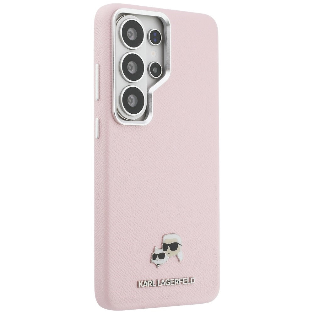 MagSafe Case for Samsung Galaxy S26 Ultra S948, Karl Lagerfeld, Karl & Choupette Head's Pin, Pink