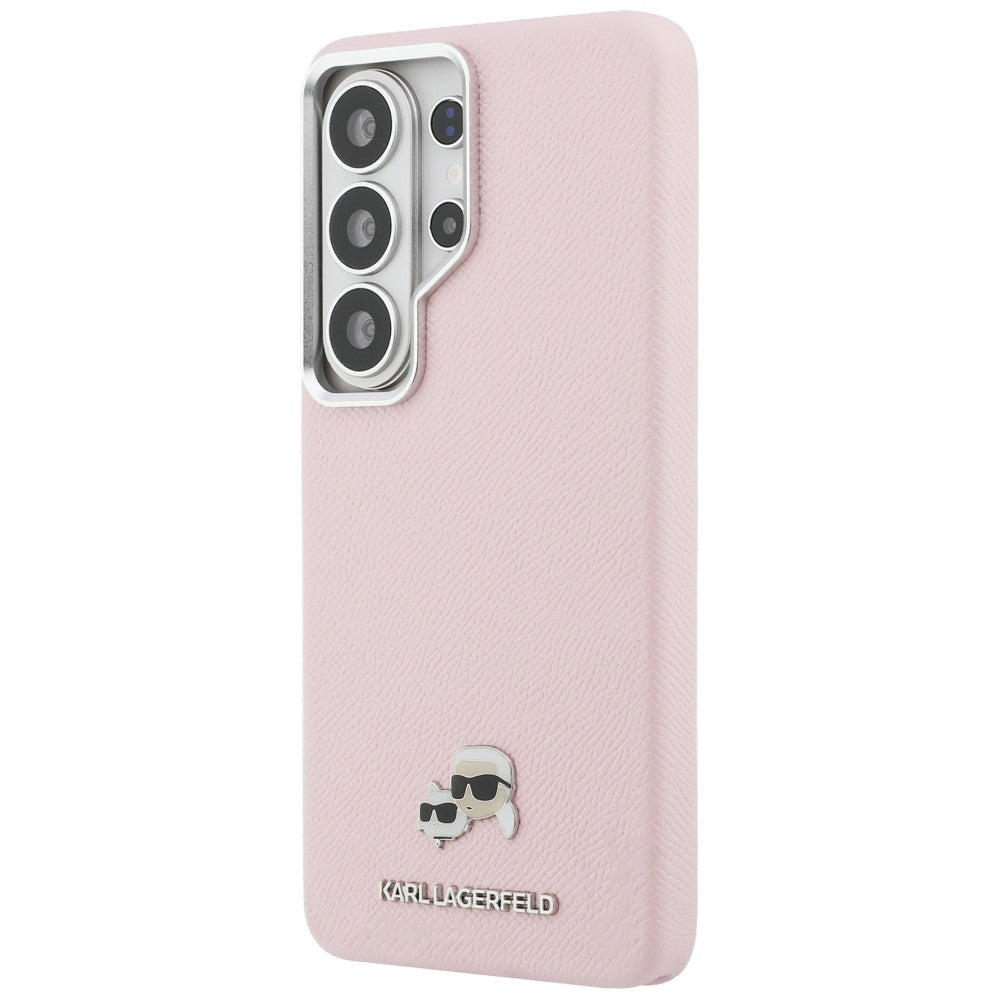 MagSafe Case for Samsung Galaxy S26 Ultra S948, Karl Lagerfeld, Karl & Choupette Head's Pin, Pink