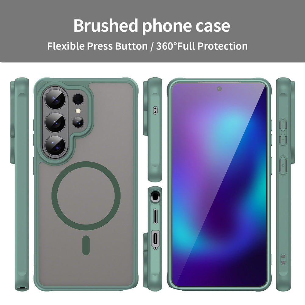 MagSafe Case for Samsung Galaxy S26 Ultra S948, Techsuit, HaloFrost II, Green