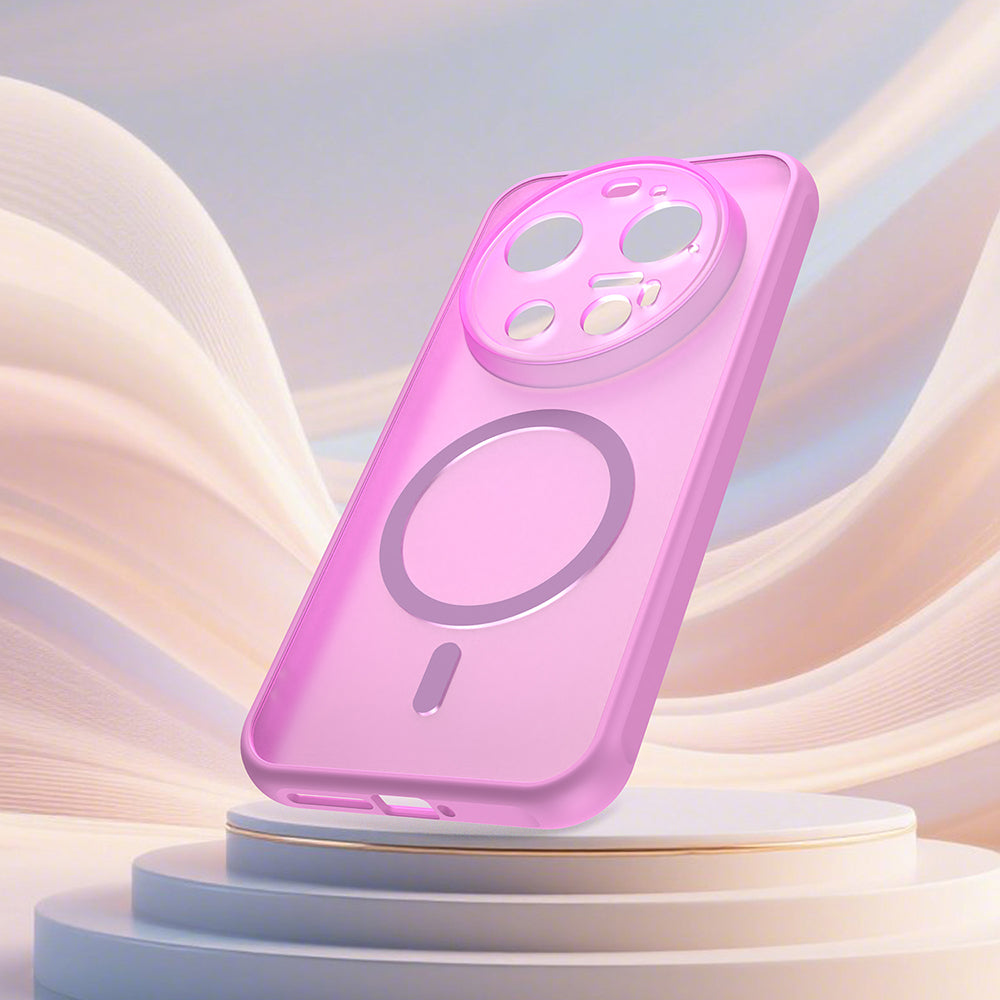 MagSafe Case for Xiaomi 17 Ultra, Techsuit, HaloFrost II, Pink