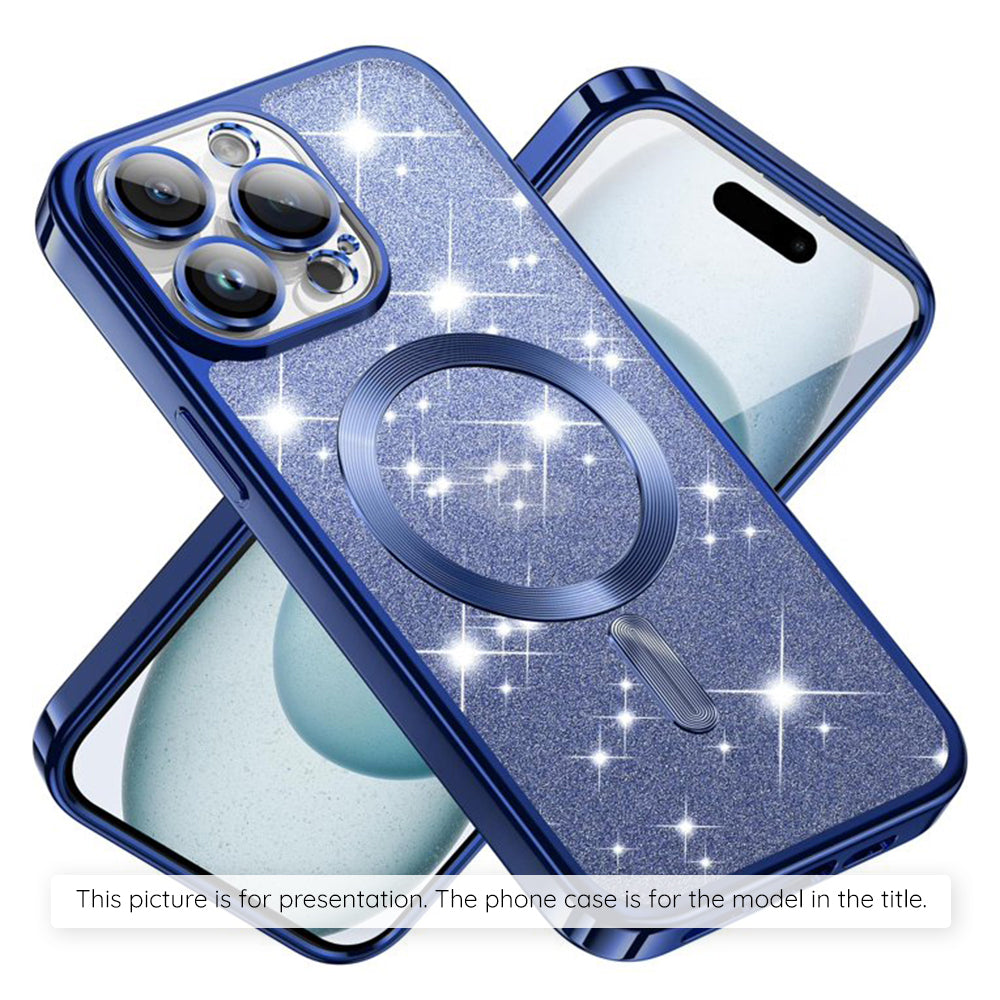 MagSafe Case for Xiaomi 17T Pro, Techsuit, Luxury Glitter, Dark Blue