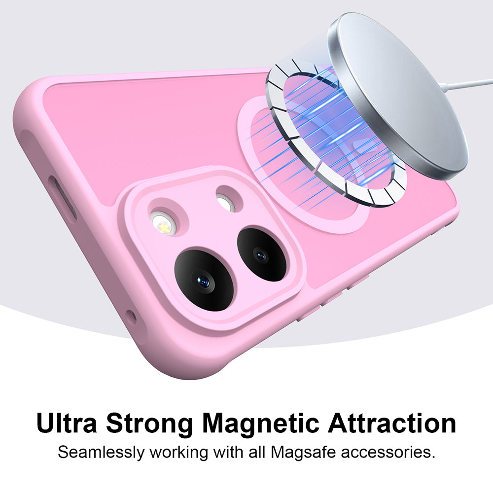 MagSafe Case for Xiaomi Redmi 17 5G / 17 4G, Techsuit, HaloFrost II, Pink