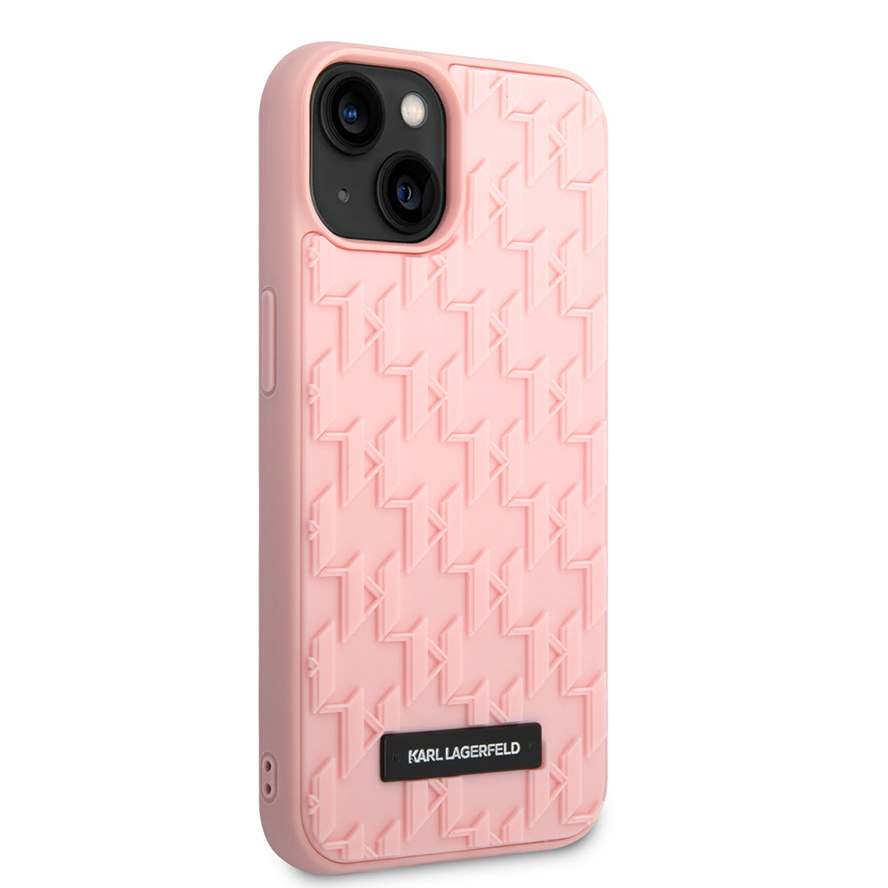 Case for Apple iPhone 14 Plus, Karl Lagerfeld, 3D Monogram, Pink
