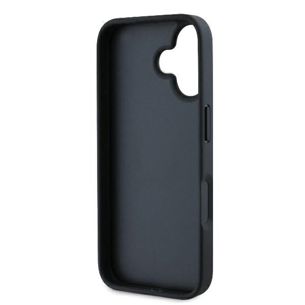 Case for Apple iPhone 16, Karl Lagerfeld, Monogram Choupette's Head, Black