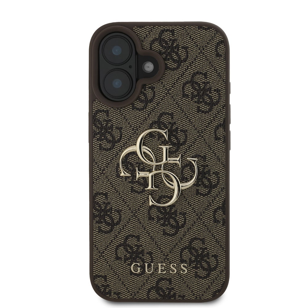 Case for Apple iPhone 16 Plus, Guess, 4G Big Logo, Brown