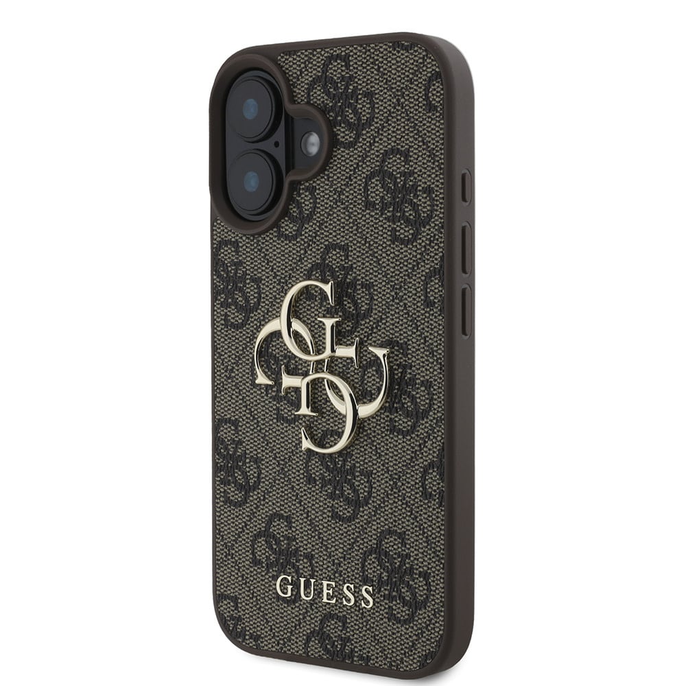 Case for Apple iPhone 16 Plus, Guess, 4G Big Logo, Brown