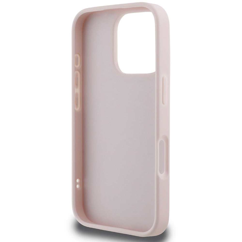 Case for Apple iPhone 16 Pro Max, Guess, Quilted Metal Logo, Pink