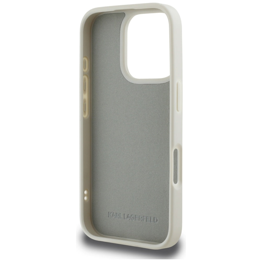 Case for Apple iPhone 16 Pro Max, Karl Lagerfeld, 3D Rubber Karl & Choupette, Beige