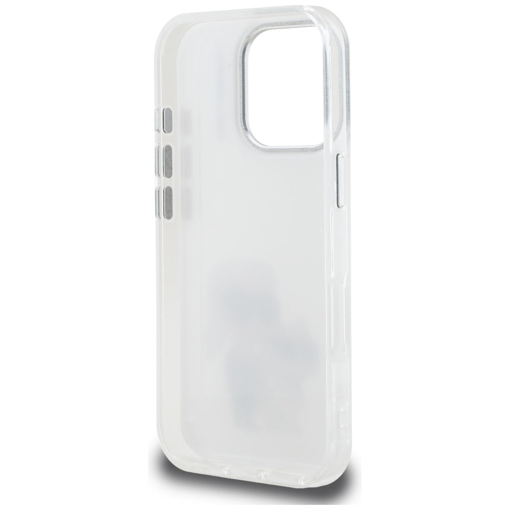 Case for Apple iPhone 16 Pro Max, Karl Lagerfeld, IML Aquarelle Logo Karl & Choupette, White