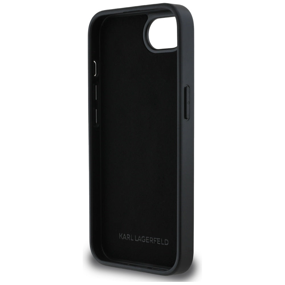 Case for Apple iPhone 17e / 16e, Karl Lagerfeld, Monogram Choupette's Head, Black