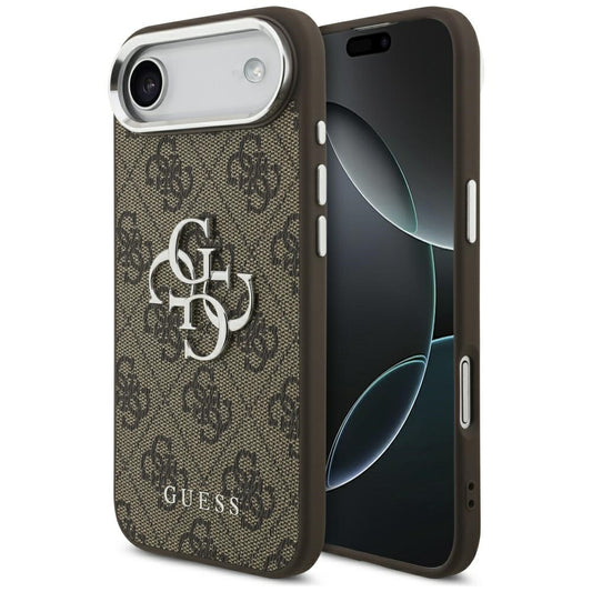 Case for Apple iPhone 17 Air, Guess, Big 4G Logo Classic, Silver Brown