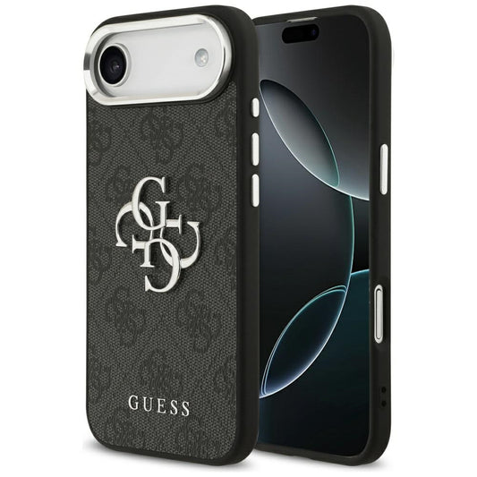 Case for Apple iPhone 17 Air, Guess, Big 4G Logo Classic, Black Silver