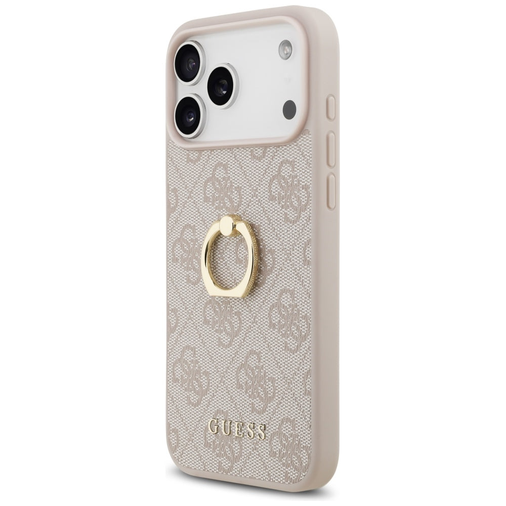 Case for Apple iPhone 17 Pro Max, Guess, 4G Ring Stand, Pink