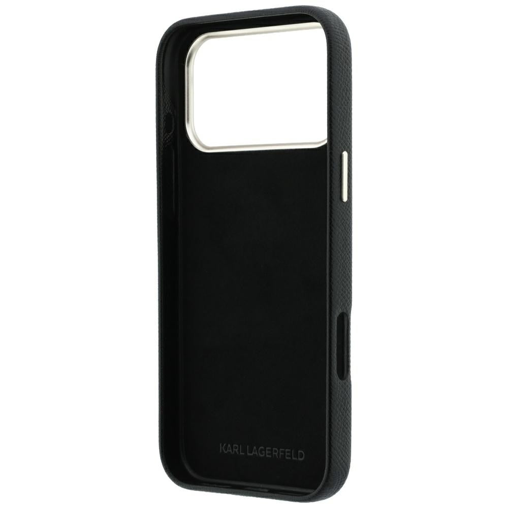 Case for Apple iPhone 18 Pro Max / 17 Pro Max, Karl Lagerfeld, Smooth Big Resin Signature Logo, Black