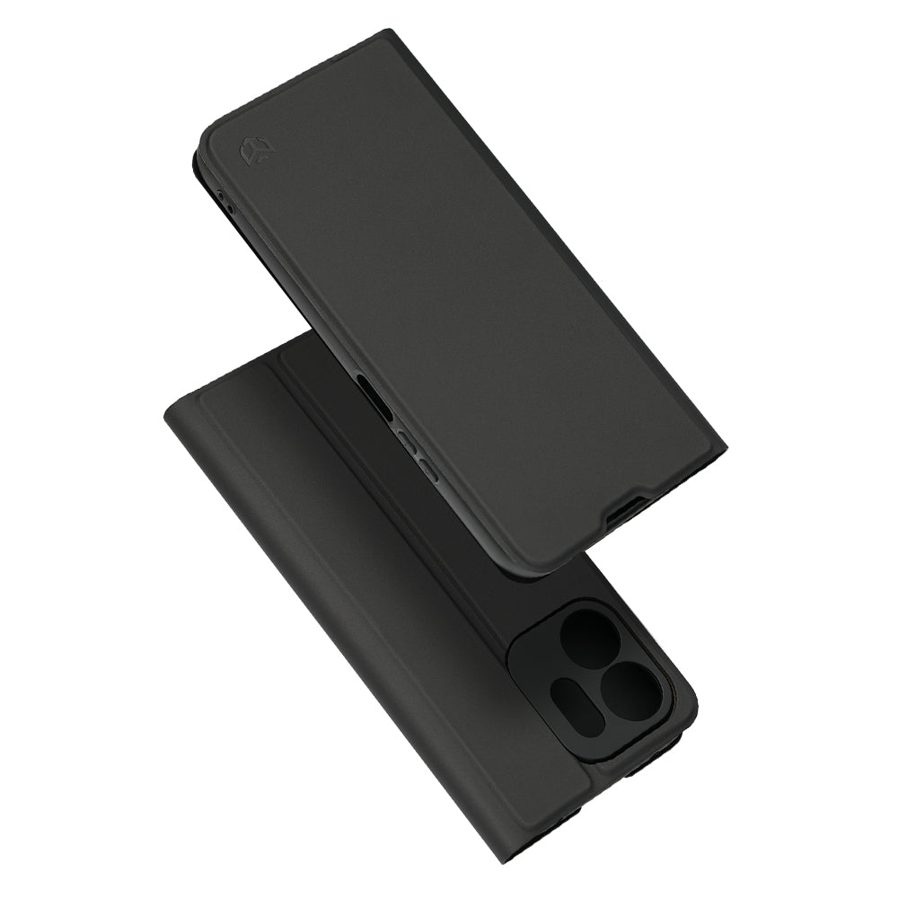 Case for Honor 600 Smart, Techsuit, Magskin Book Long Blitz Cutout, Black