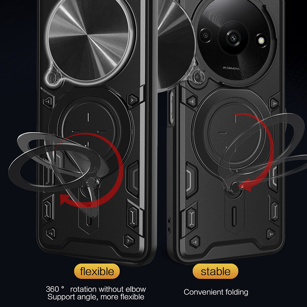Case for Honor Magic8 Lite, Techsuit, CamGuard Pro, Black